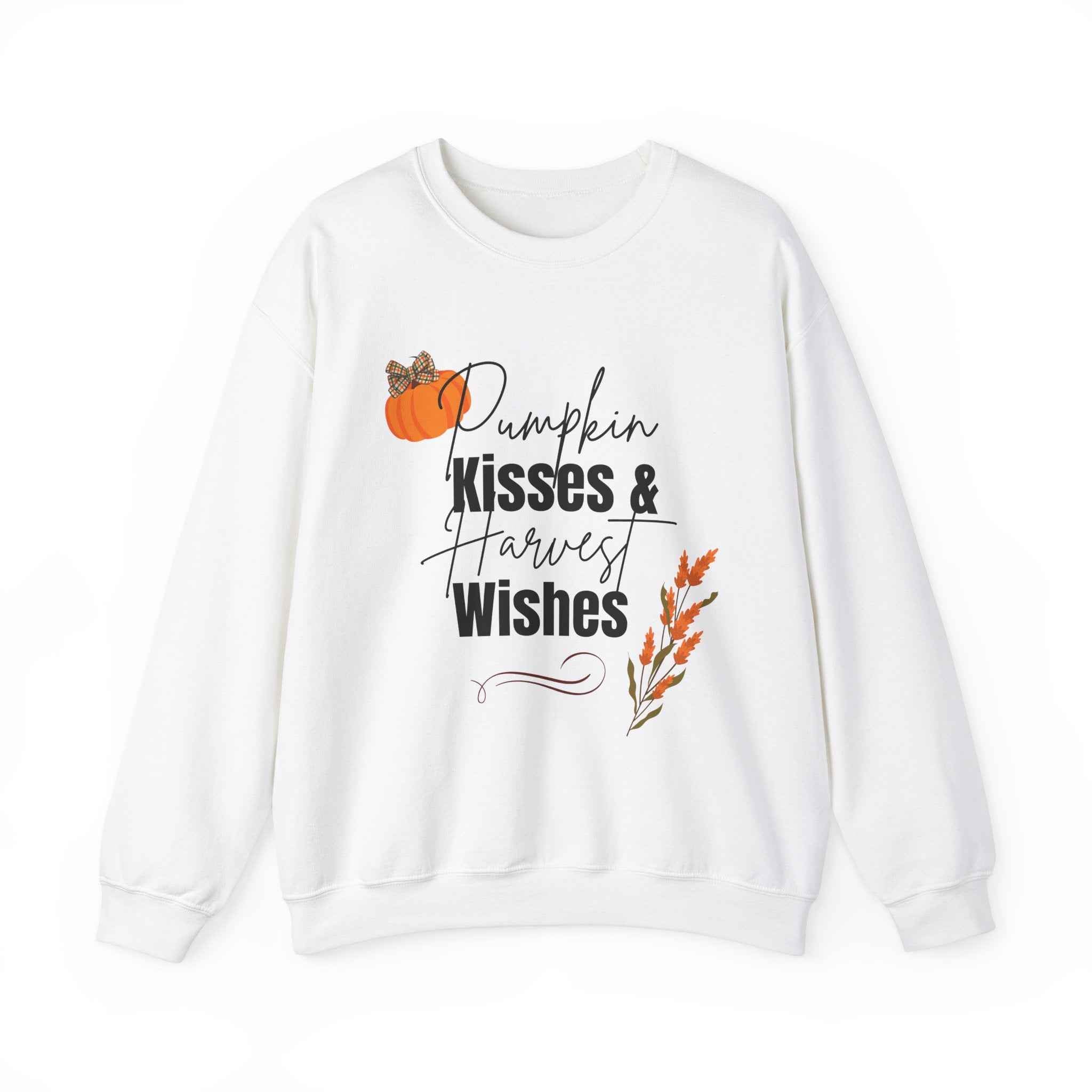 Pumpkin Kisses: Crewneck Adult Sweatshirt Women's Top