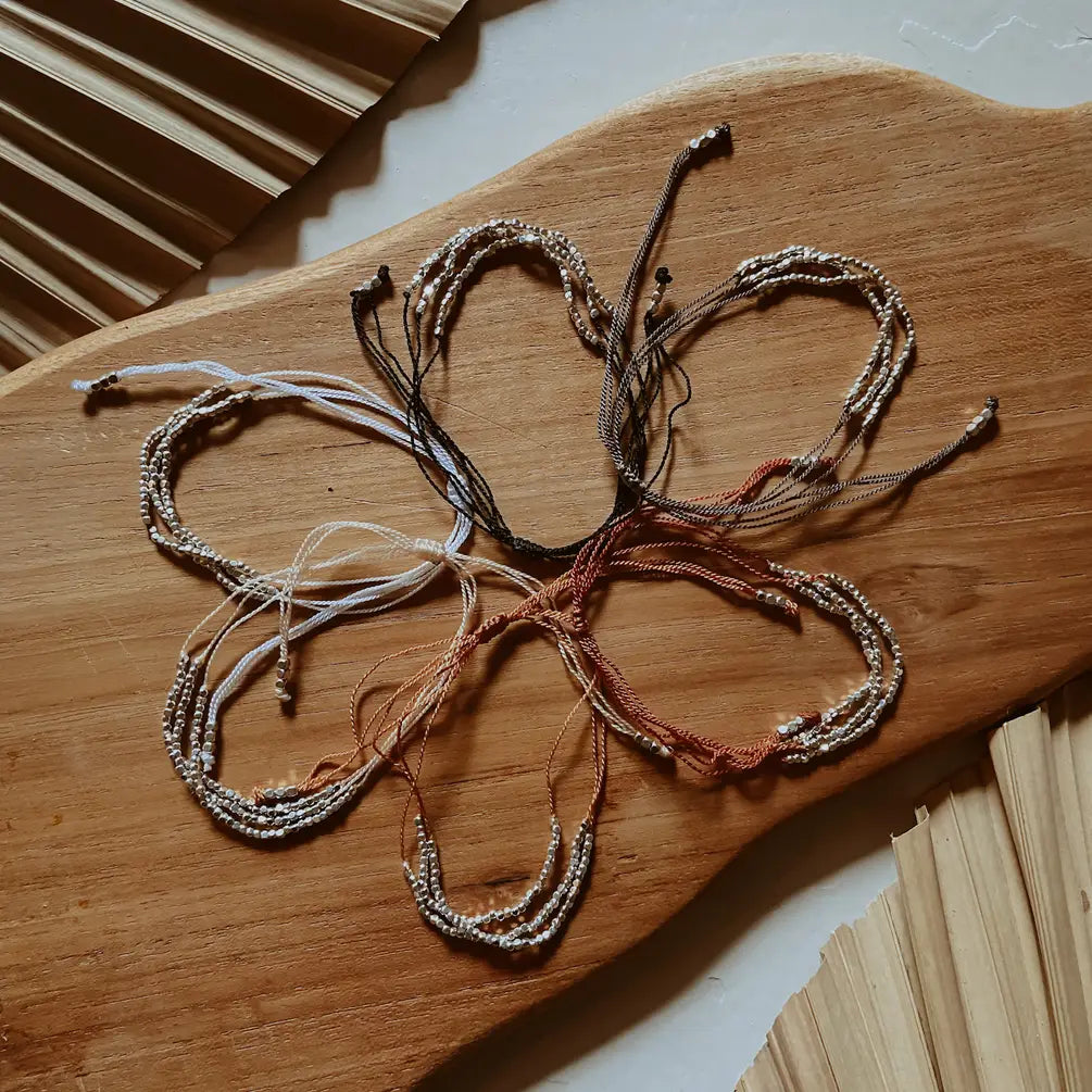 Terra Layered Bracelets in Silver