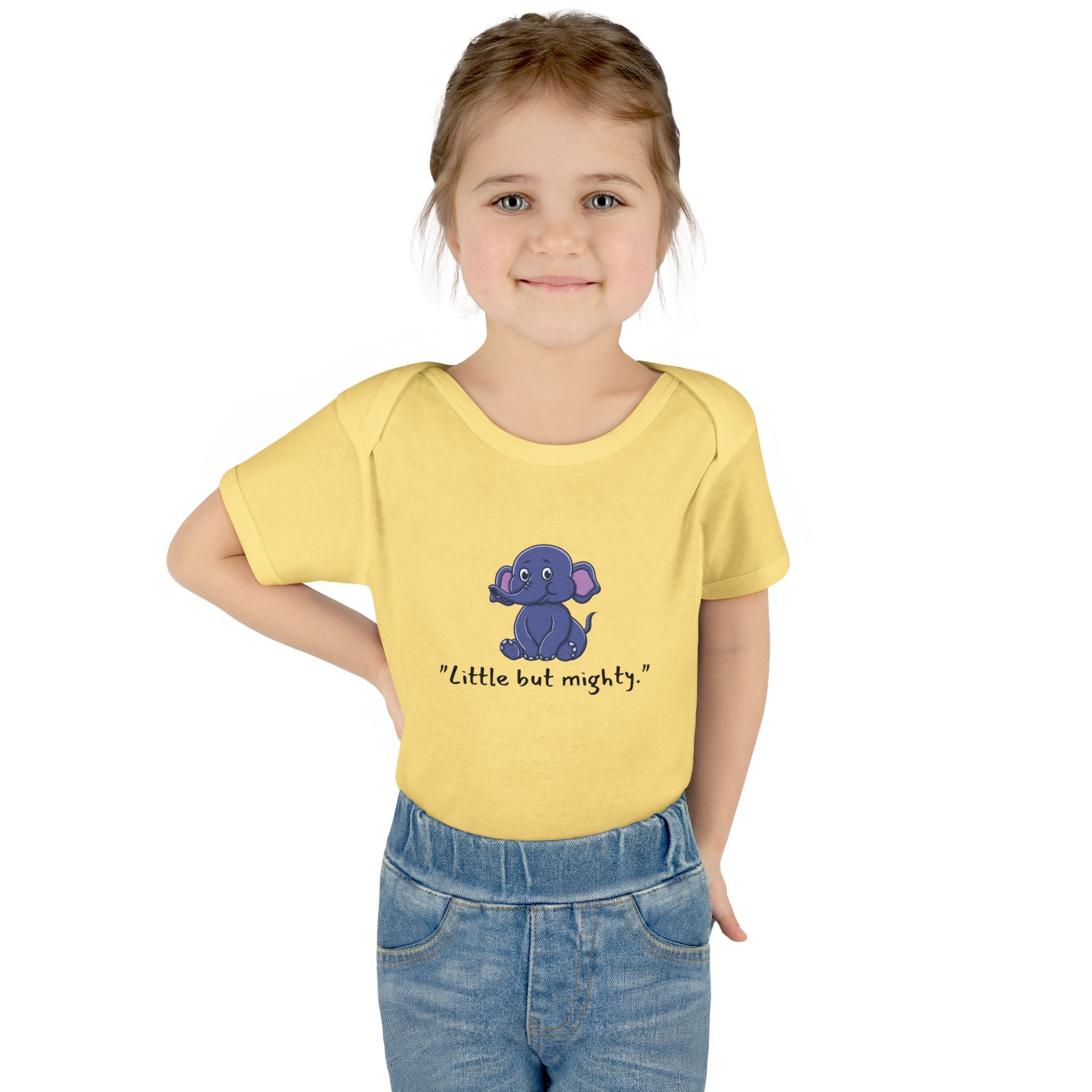 Baby Bodysuit - Little But Mighty Elephant