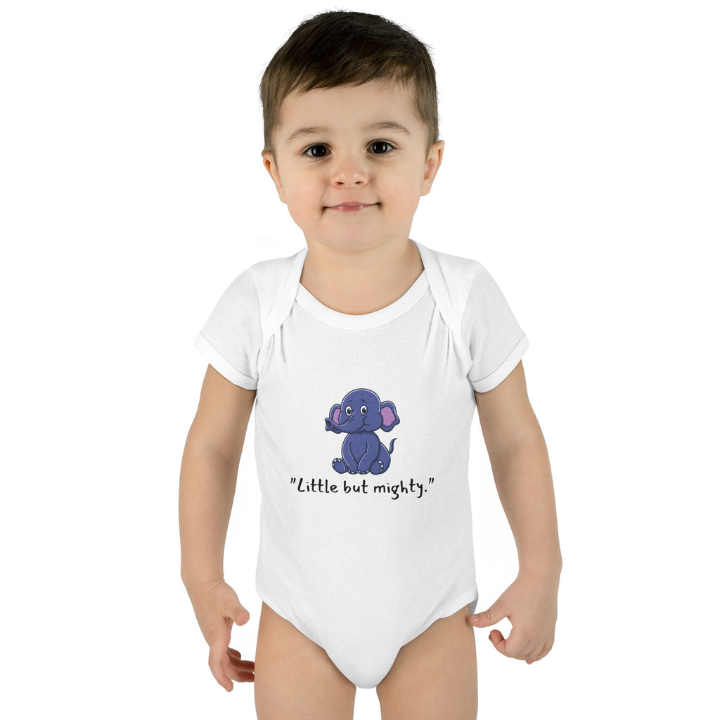 Baby Bodysuit - Little But Mighty Elephant