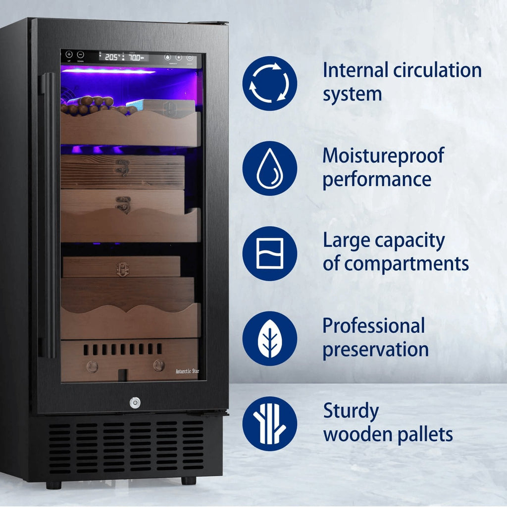 15 Inch Cigar Humidor Electric Humidor Black X5196H