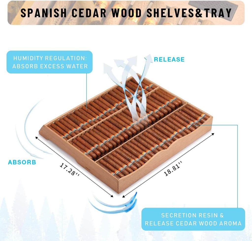 15 Inch Cigar Humidor Electric Humidor Silver Steel X5196