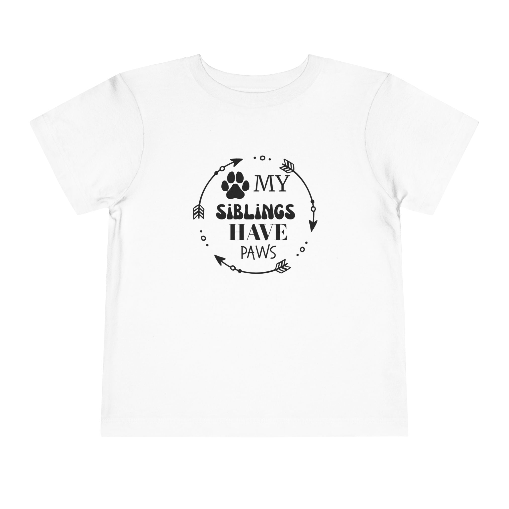 Adorable Toddler Short Sleeve Tee - "My Siblings Have Paws" Pet Lover Gift, Dog/Cat Family Shirt, Cute Kids Apparel for Pet Lovers, [...]