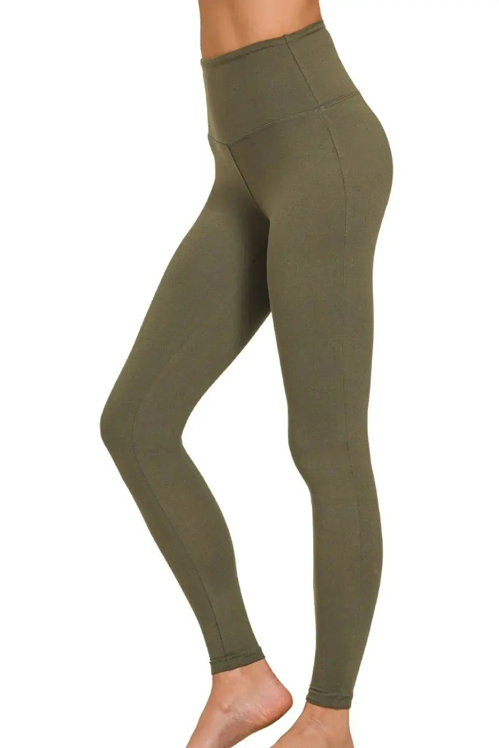 Zenana High-Waisted Microfiber Compression Leggings