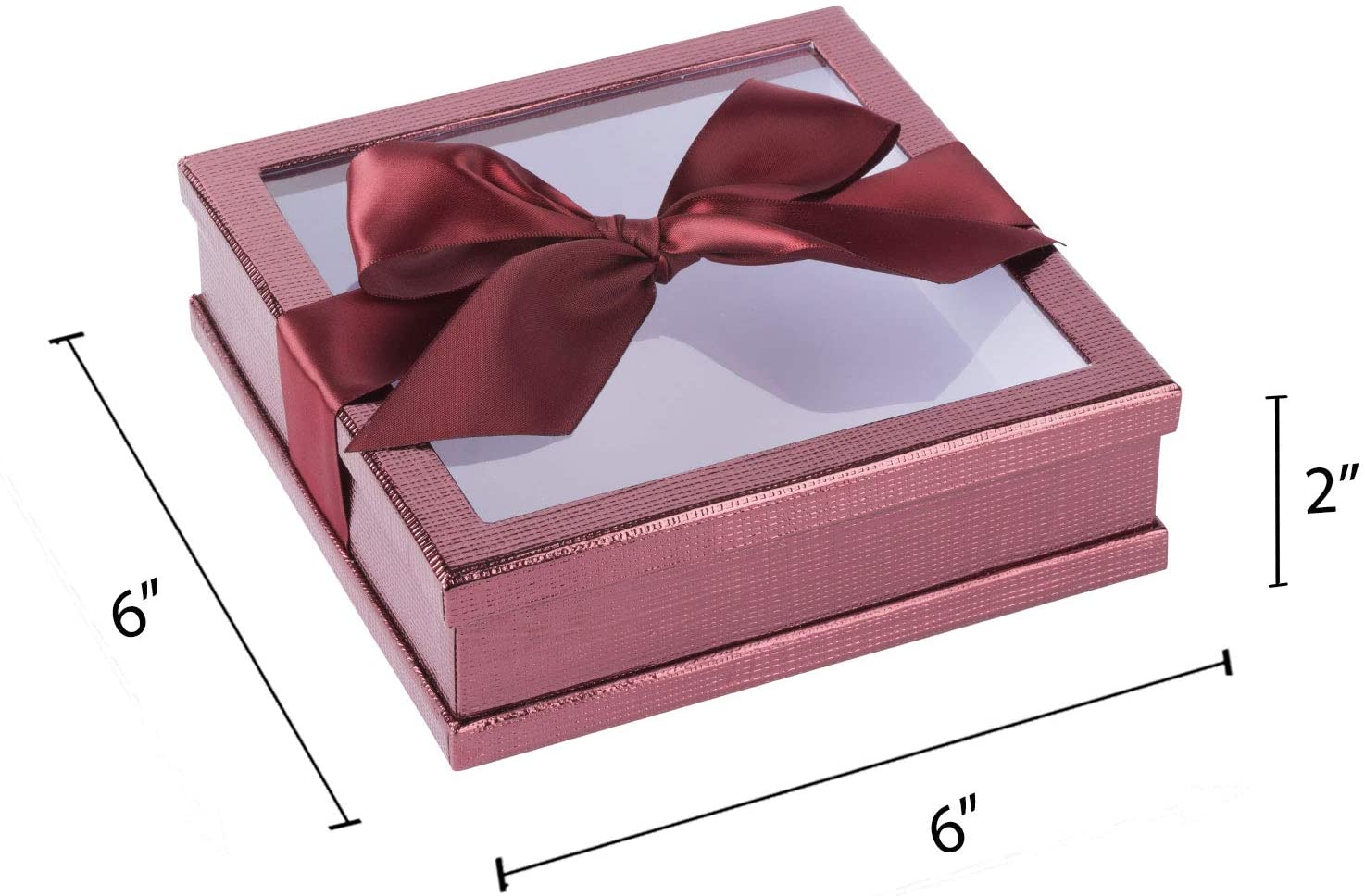 Purple Gift Box With Snap Closure 6 Pack 5.9"X5.9"X1.8"