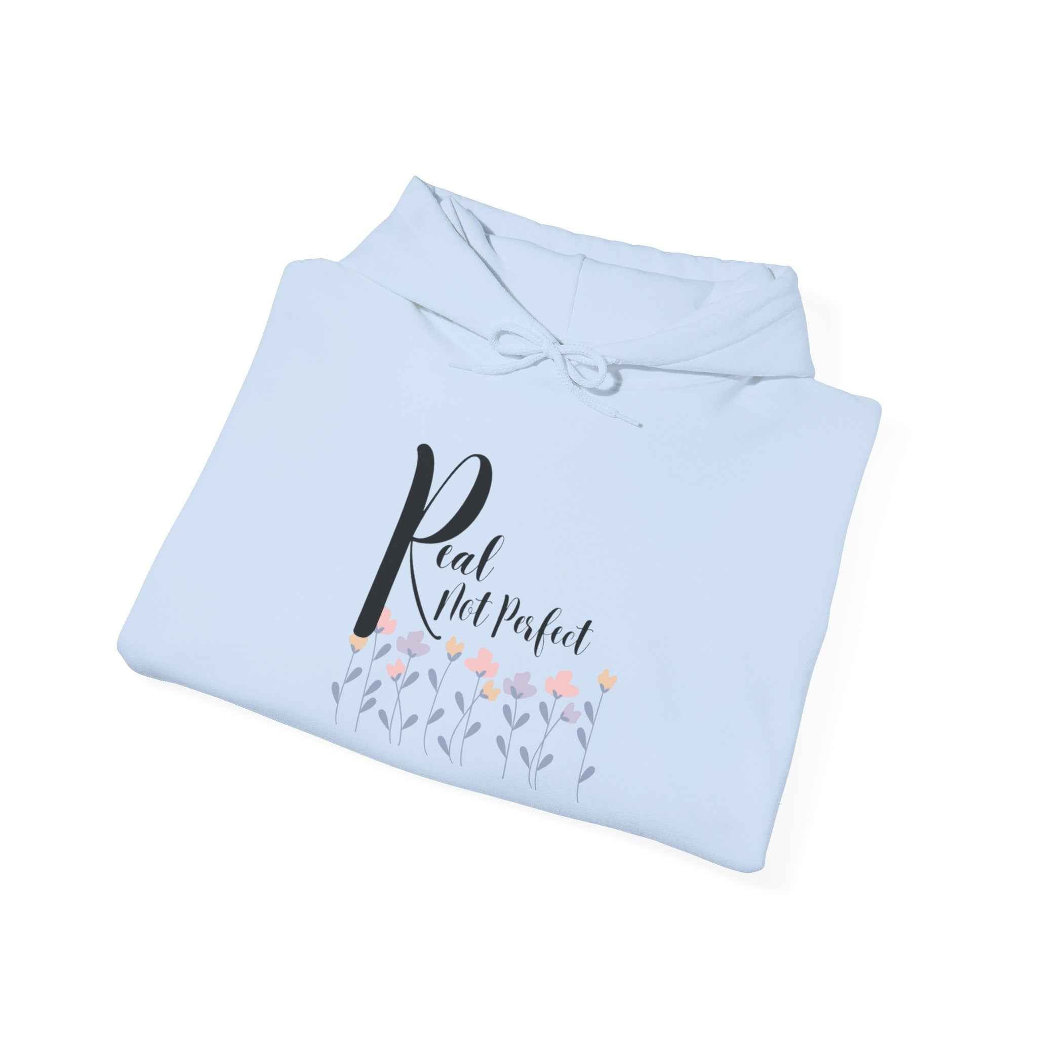 Real not Perfect: Adult Sweatshirt - Hooded Women's Top