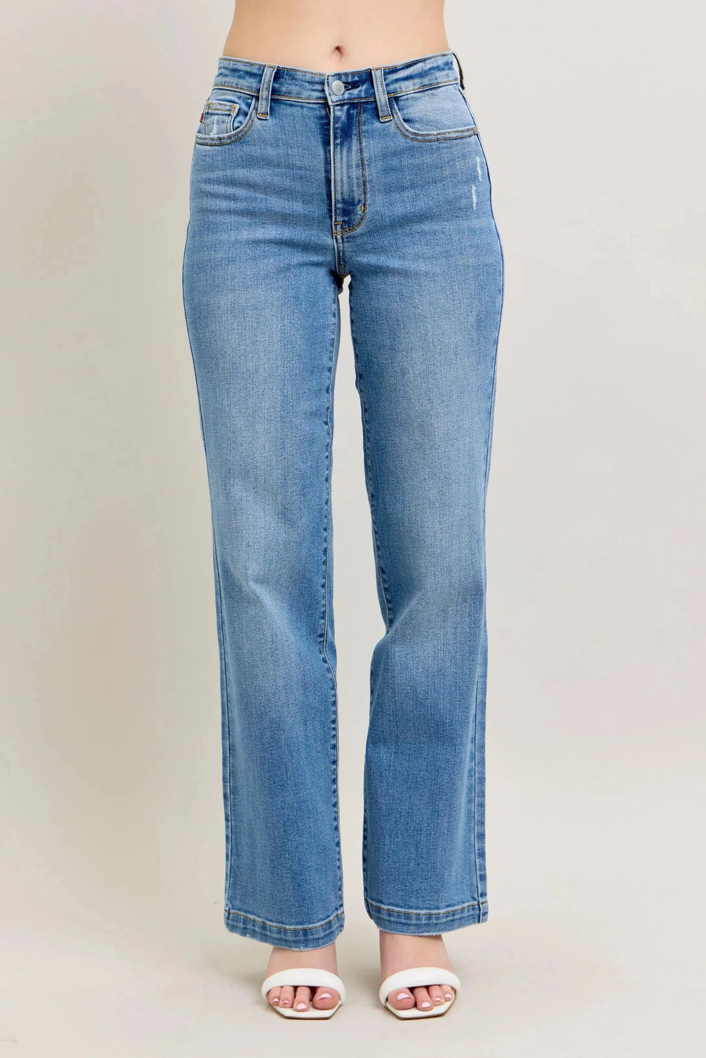 Full Size/Plus Size High Waist Straight Leg Judy Blue Jeans