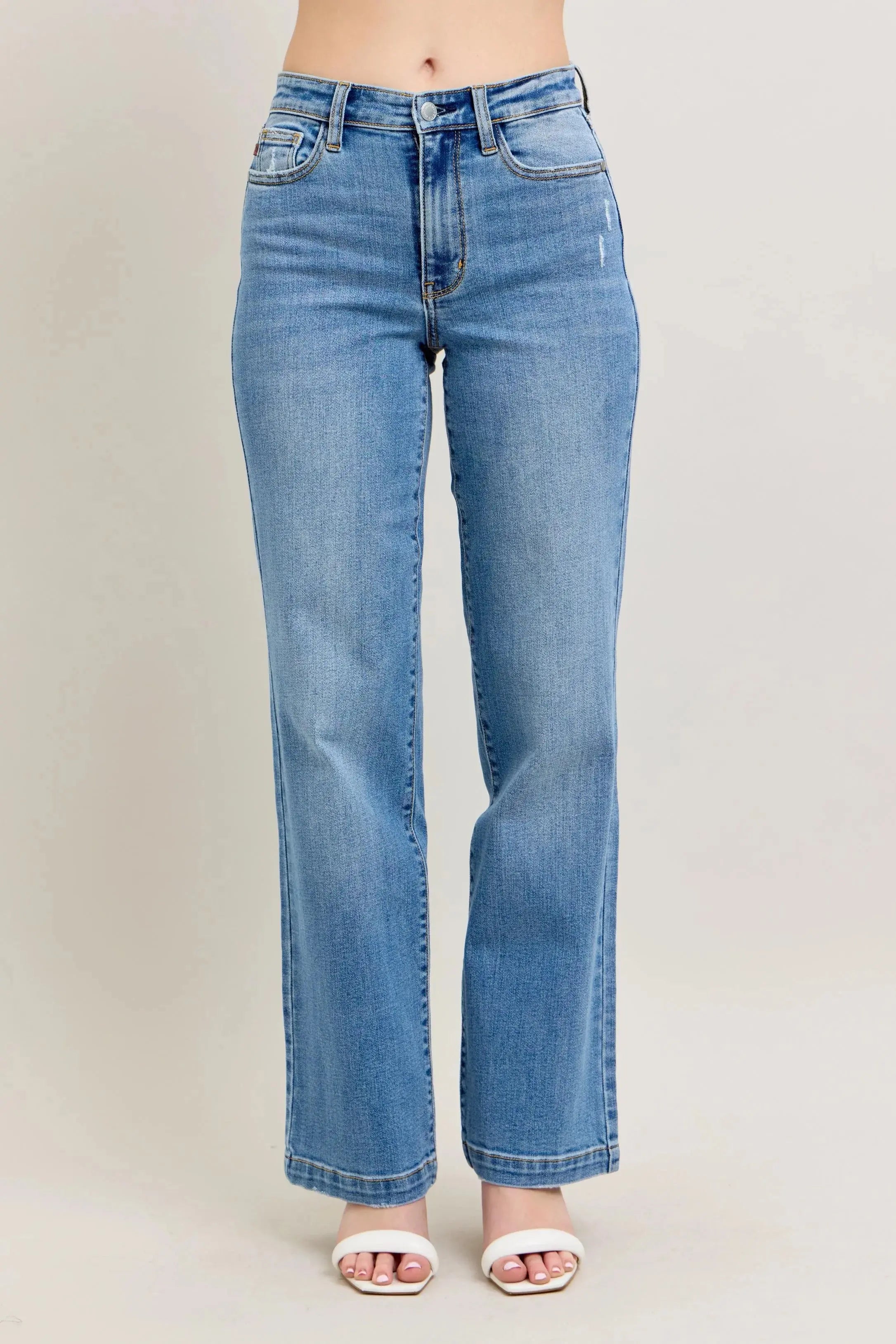 Full Size/Plus Size High Waist Straight Leg Judy Blue Jeans