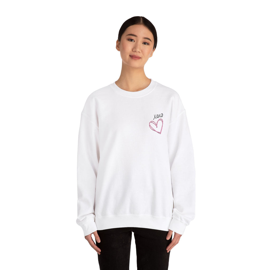 Heart Adult Sweatshirt Women's Top - Cozy and Stylish Embroidered Sweatshirt for Every Adult