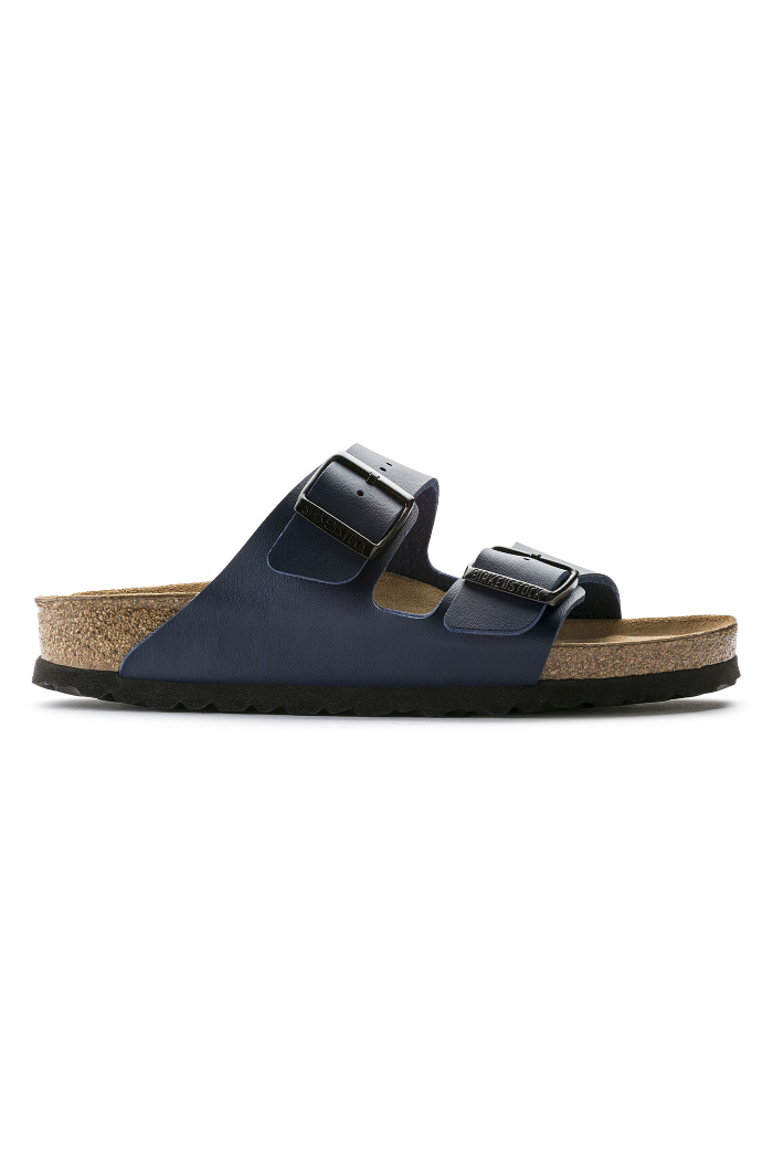 Birkenstock Arizona Soft Footbed Birko-Flor Regular Width in Blue