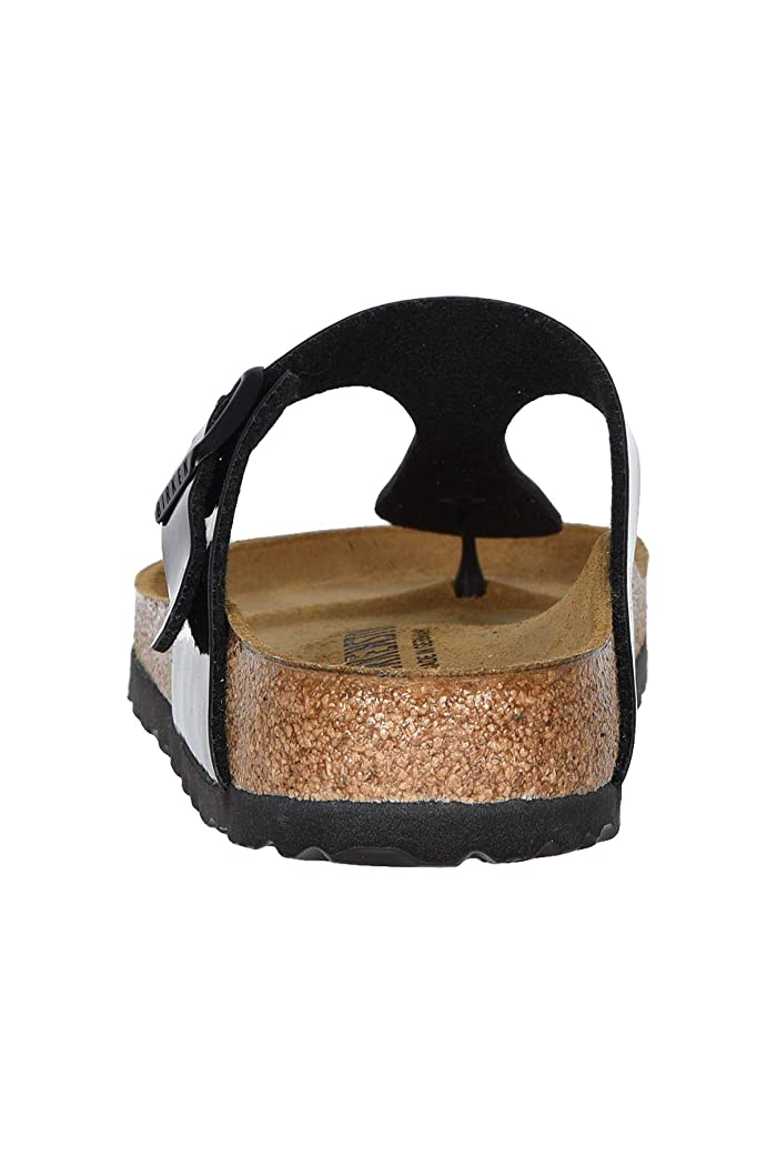 Birkenstock Gizeh Birko-Flor Regular Width in Black Patent