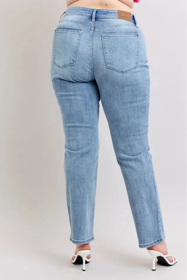 Plus Size High Waist Judy Blue Dad Jeans