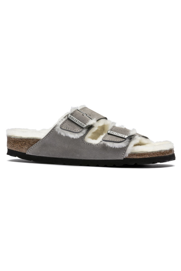 Birkenstock Arizona Fur in Coin