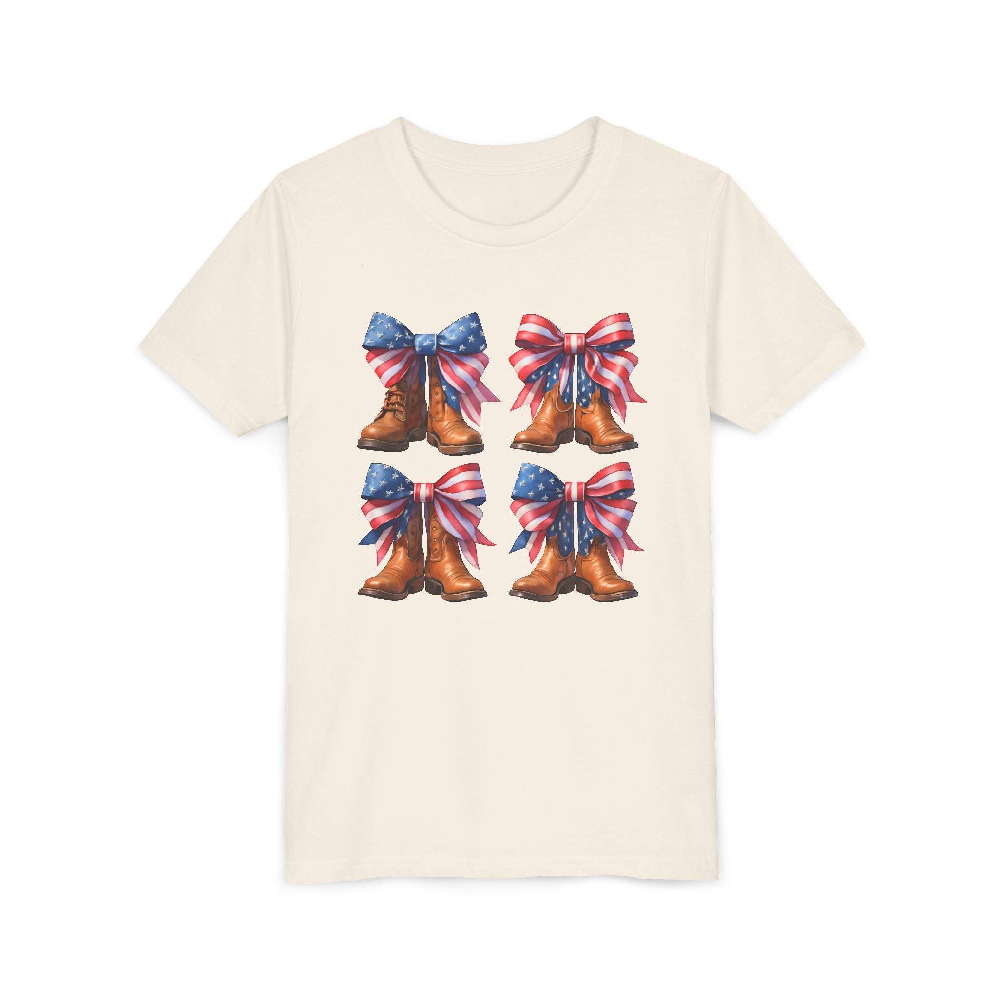 Patriotic Youth Tee, Youth Short Sleeve Shirt, 4th of July Shirt, Americana T-Shirt, Cute Kids Top for Independence Day