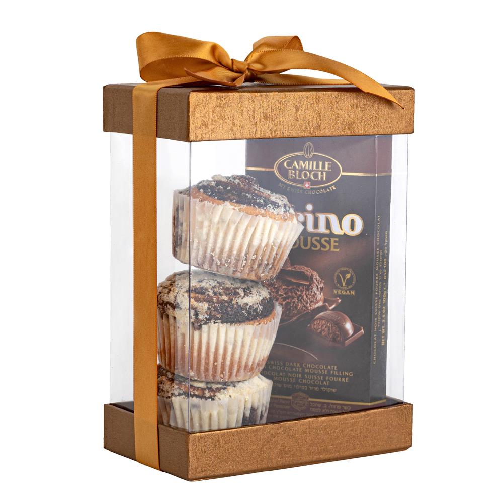 Clear 7X5X3" Gift Boxes 6 Pack Bakery Boxes With Base Lid & Ribbon