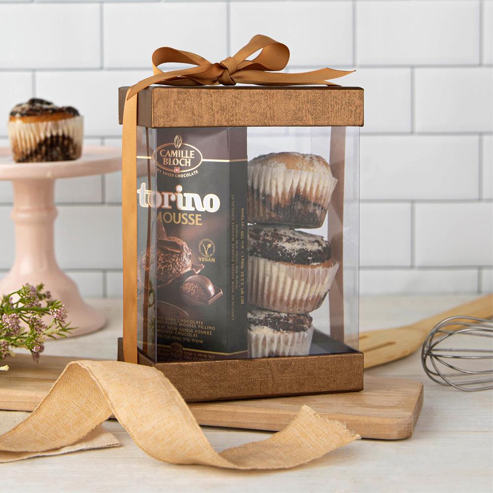 Clear 7X5X3" Gift Boxes 6 Pack Bakery Boxes With Base Lid & Ribbon