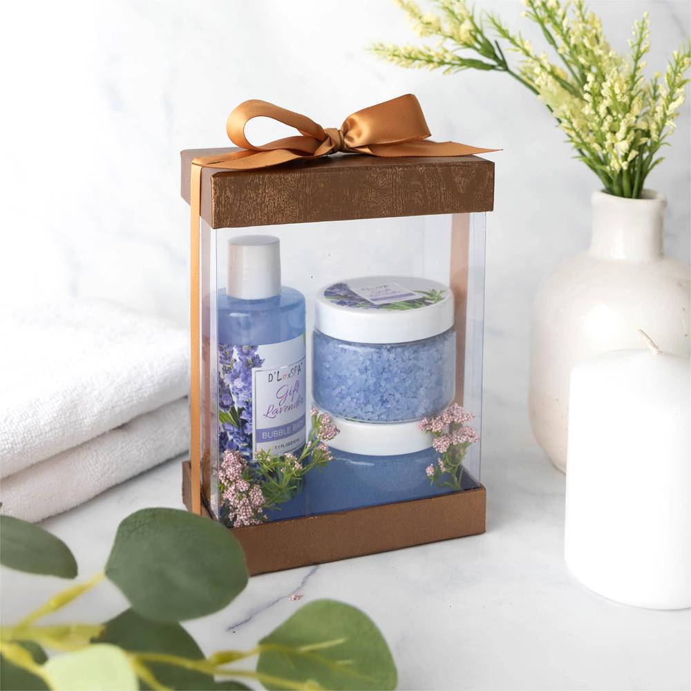 Clear 7X5X3" Gift Boxes 6 Pack Bakery Boxes With Base Lid & Ribbon