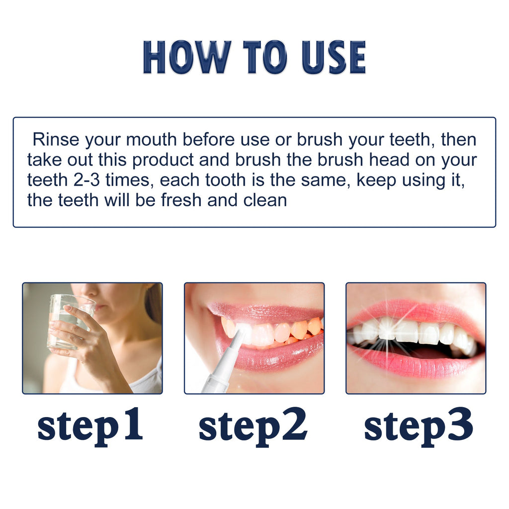 Teeth Whitening Essence Pen, Teeth Cleaning Care Fresh Breath Remove Smoke Stains Teeth Whitening Teeth Cleaning Pen