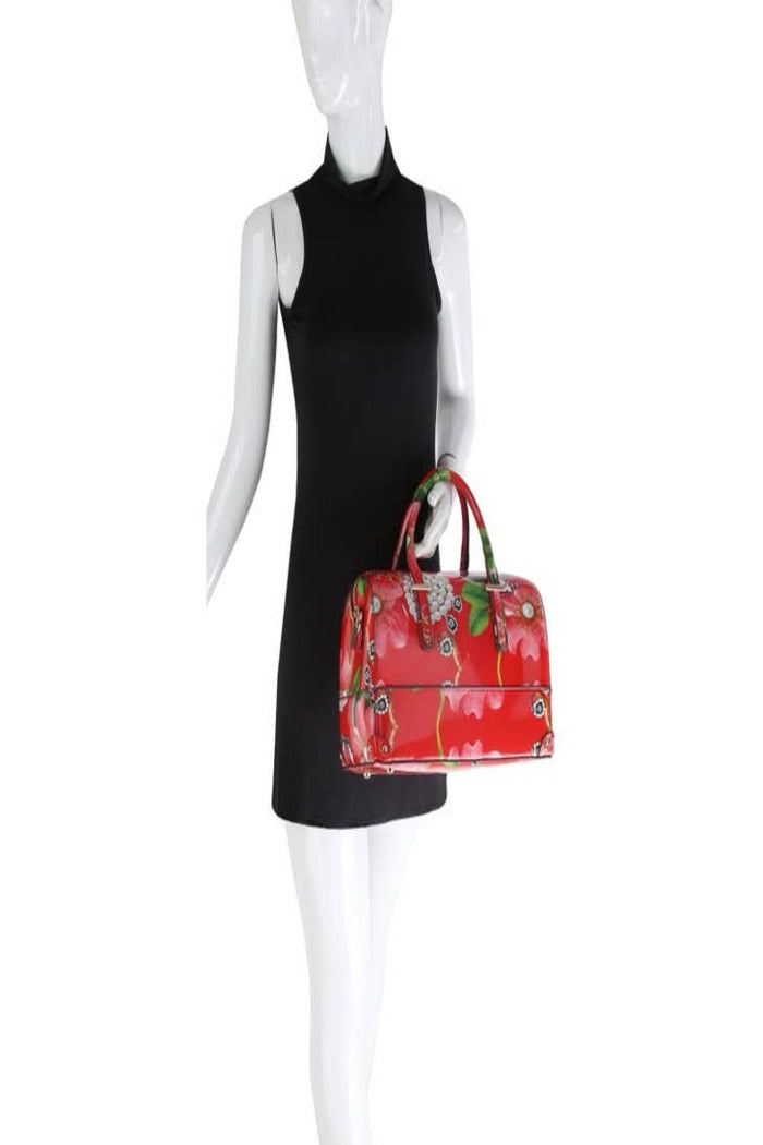 Floral Satchel Handbag for Women Purse