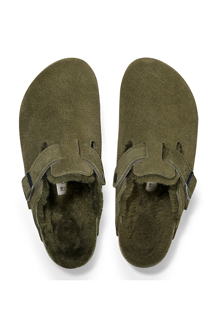 Birkenstock Boston Shearling in Thyme