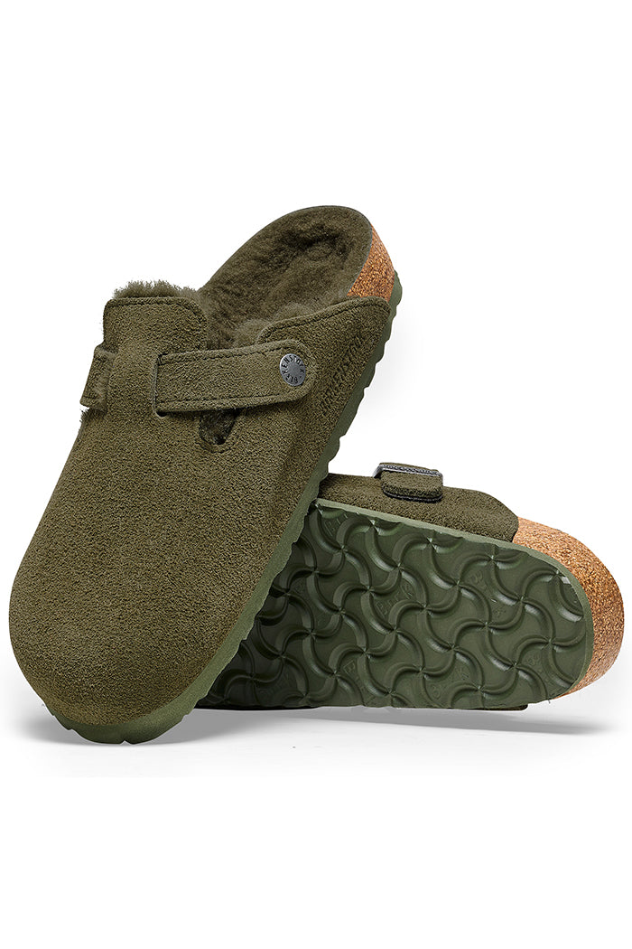Birkenstock Boston Shearling in Thyme