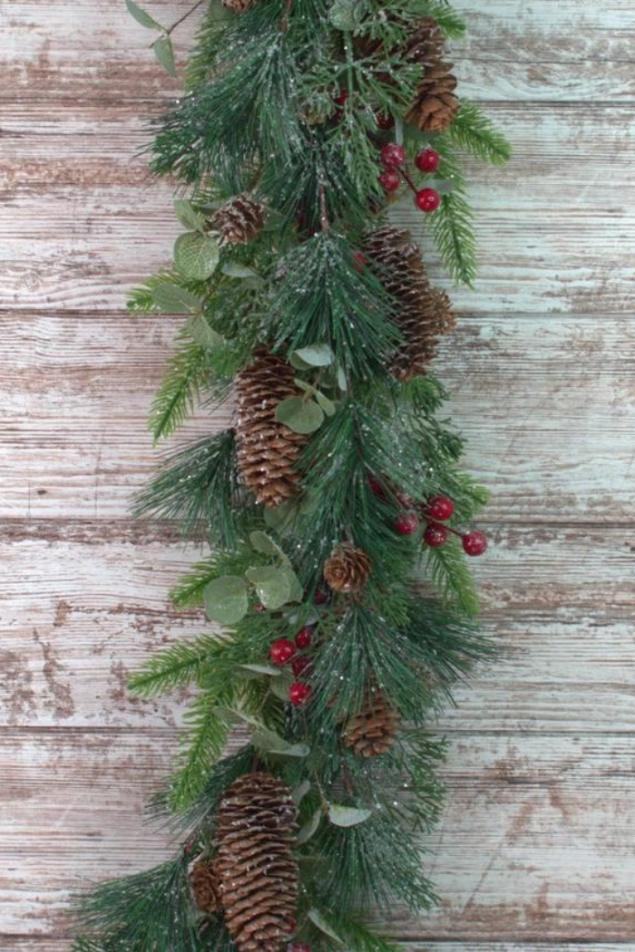 Red Icy Berry & Pine 4ft Garland