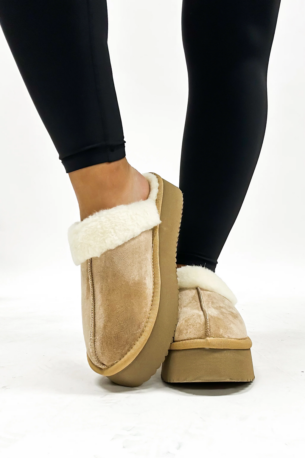 Corky's Camel Faux Suede Cuddle Up Shoe