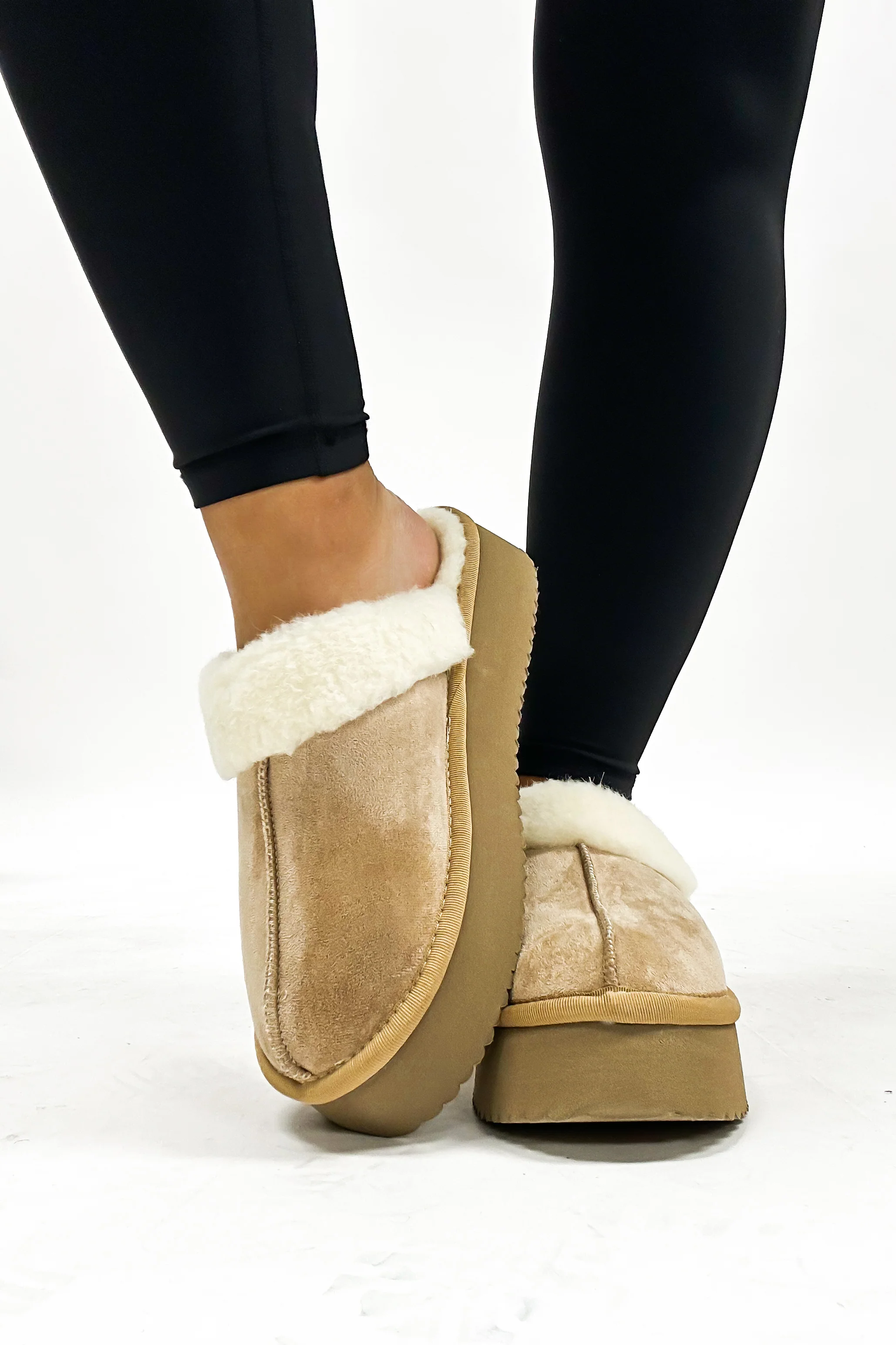 Corky's Camel Faux Suede Cuddle Up Shoe