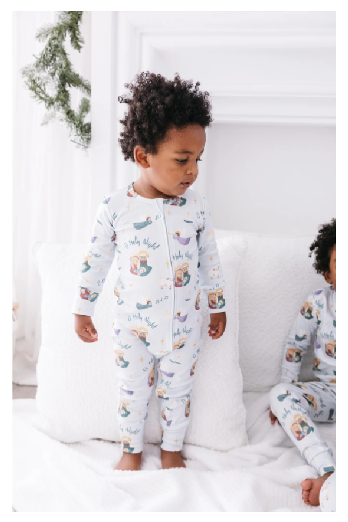O HOLY NIGHT BLUE CHRISTMAS ONESIE