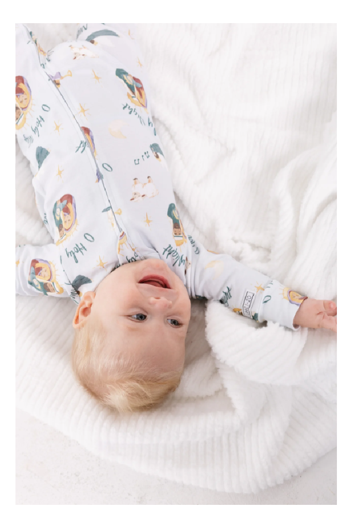 O HOLY NIGHT BLUE CHRISTMAS ONESIE