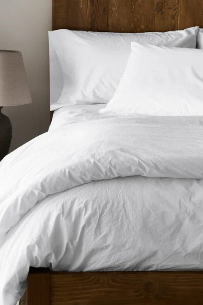 300 Thread Count Organic Percale Fitted Sheets - Queen