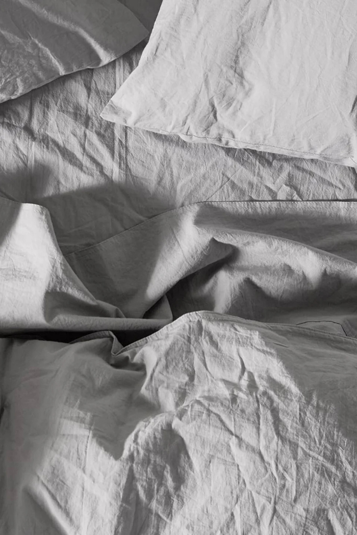 Organic Crinkled Percale Sheet Set - Queen