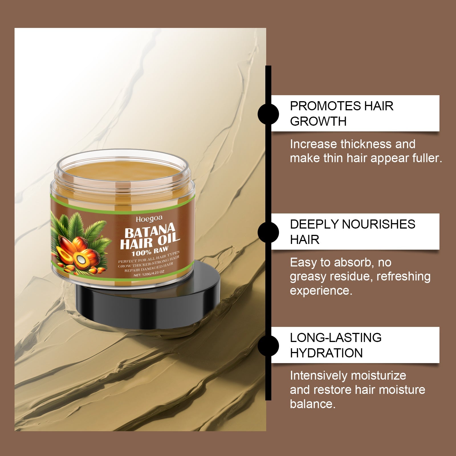 Batana Hair Care Oil, Nourishing Scalp, Hydrating Repair, Hydrating Hair Care And Smoothing Essence