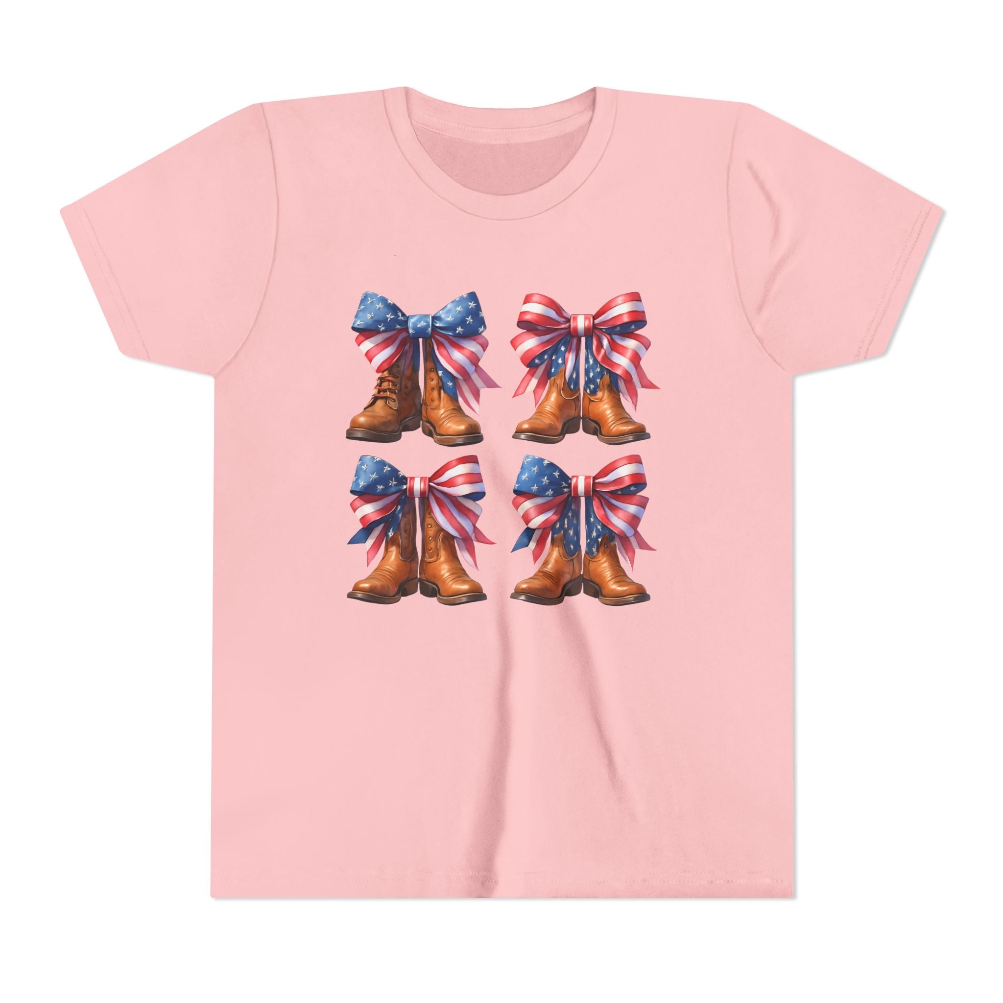 Patriotic Youth Tee, Youth Short Sleeve Shirt, 4th of July Shirt, Americana T-Shirt, Cute Kids Top for Independence Day