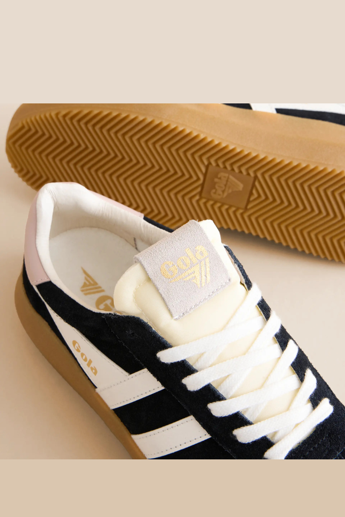 Athena Suede Sneaker - Black/Off White/Rose/Gum