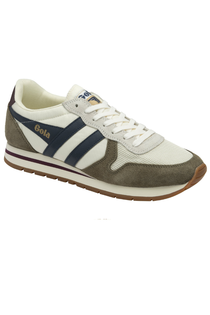 Gola Classics Men's Daytona Sneakers- Off White/Khaki/Navy