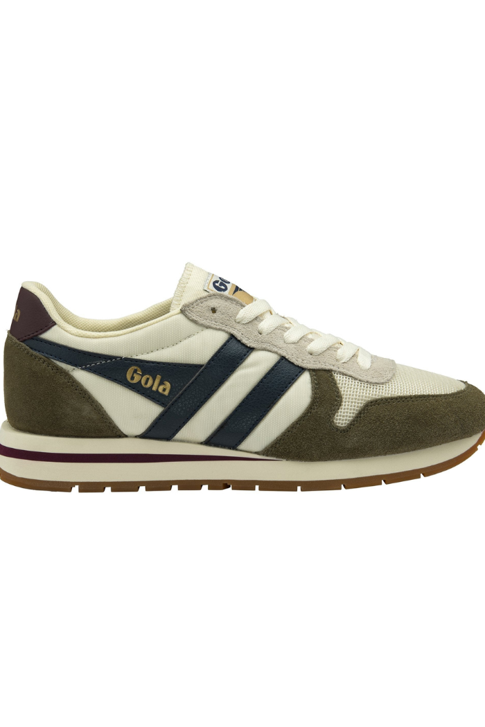 Gola Classics Men's Daytona Sneakers- Off White/Khaki/Navy
