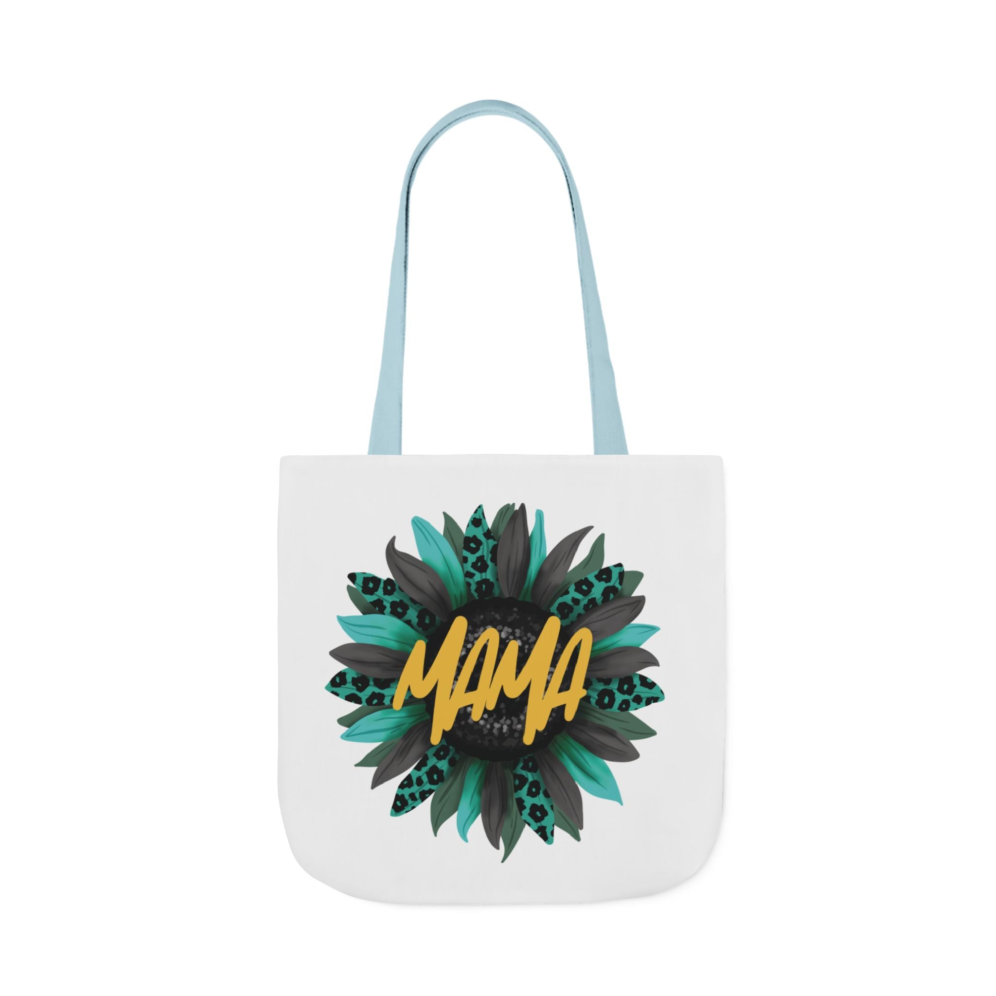 Floral Mama Canvas Tote Bag with 5-Color Straps, Eco-Friendly Shopping Bag, Gift for Mom, Mother's Day Accessory, Reusable Grocery Bag