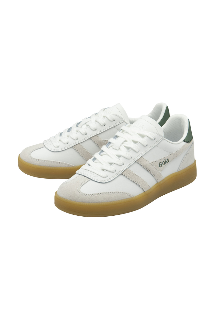 Gola Classics Men's Viper Leather Sneakers - White/ White/ Evergreen