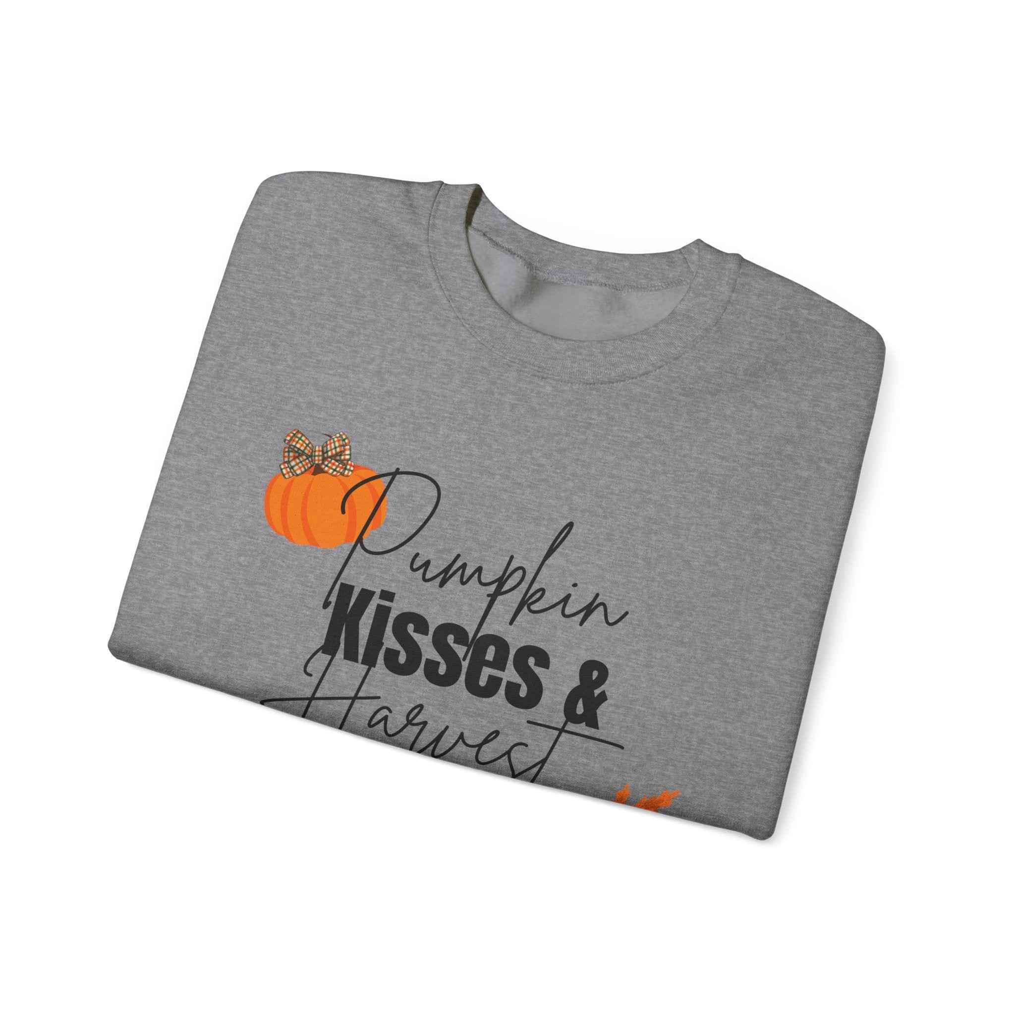Pumpkin Kisses: Crewneck Adult Sweatshirt Women's Top