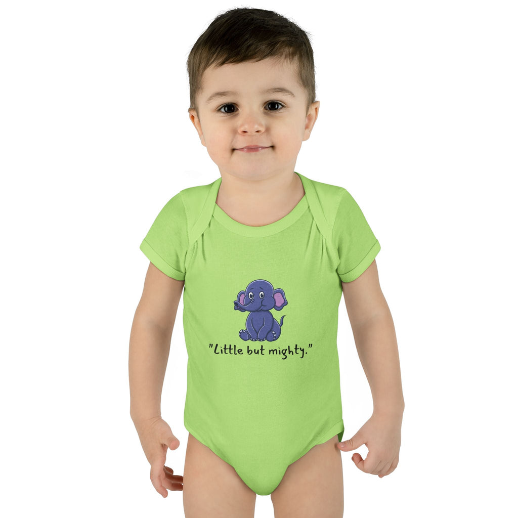Baby Bodysuit - Little But Mighty Elephant