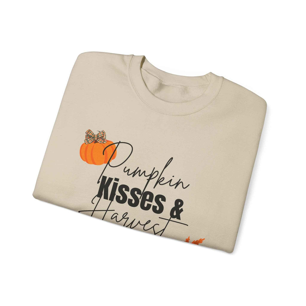 Pumpkin Kisses: Crewneck Adult Sweatshirt Women's Top