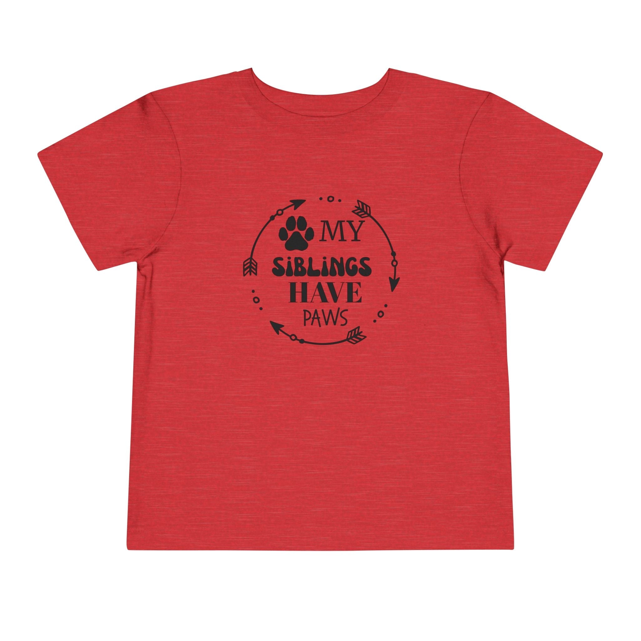 Adorable Toddler Short Sleeve Tee - "My Siblings Have Paws" Pet Lover Gift, Dog/Cat Family Shirt, Cute Kids Apparel for Pet Lovers, [...]