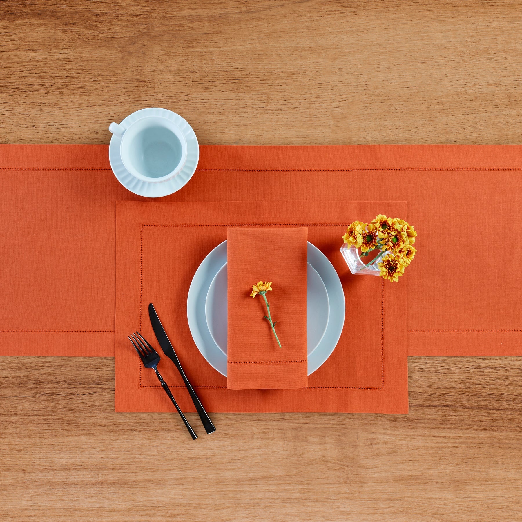 Cotton Linen Hemstitch Placemats