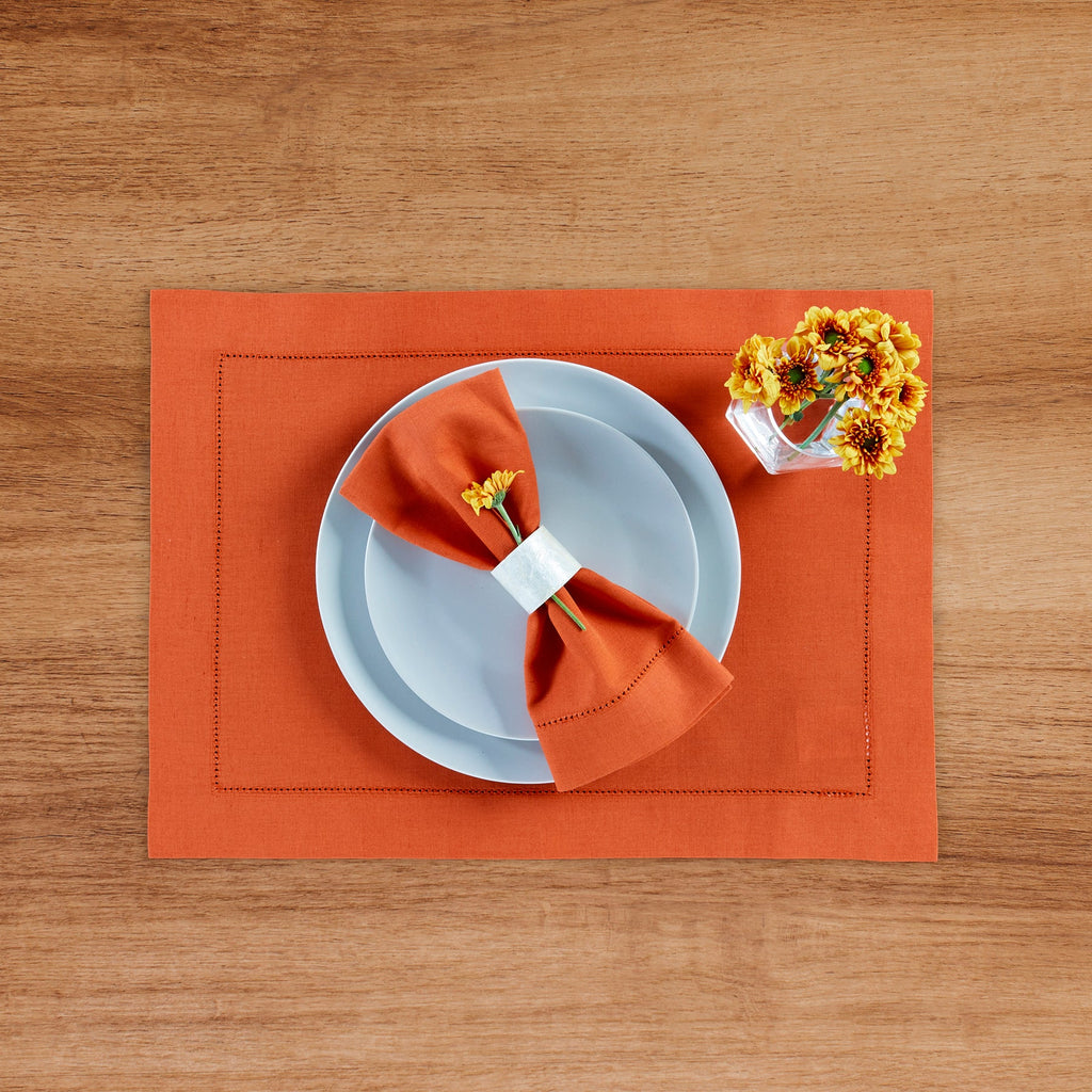 Cotton Linen Hemstitch Napkins