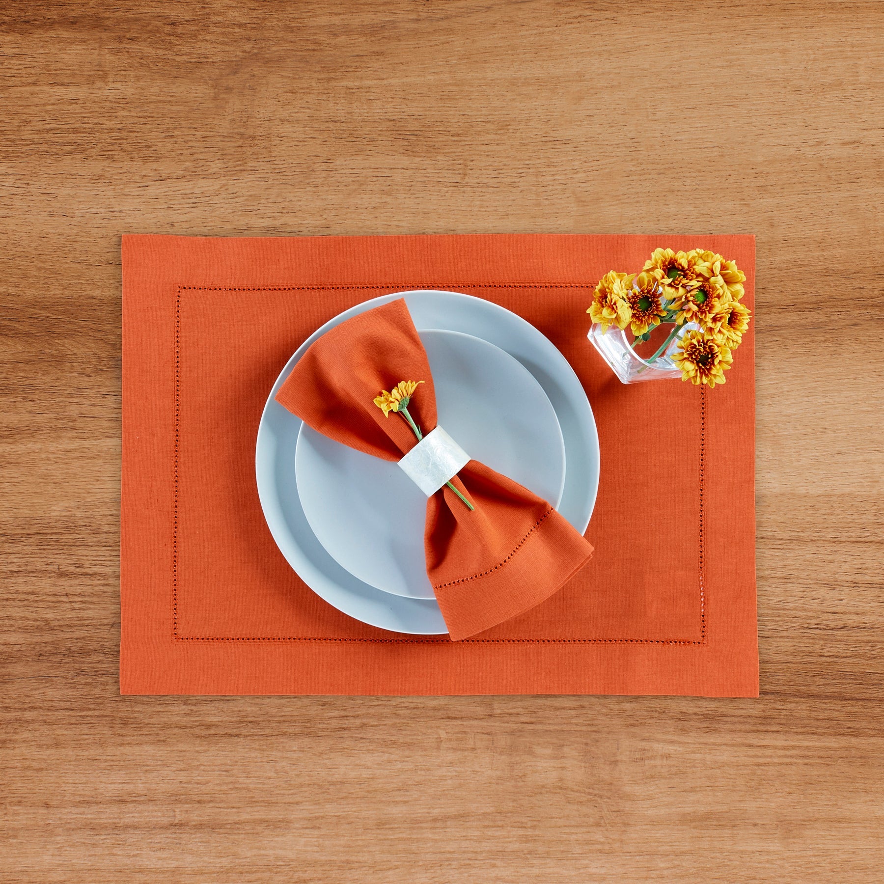 Cotton Linen Hemstitch Napkins