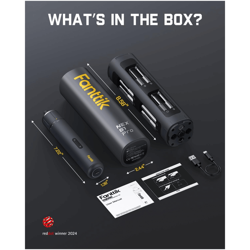 Fanttik NEX S1 Pro 3.7V Cordless Electric Power Screwdriver Kit - REFURBISHED