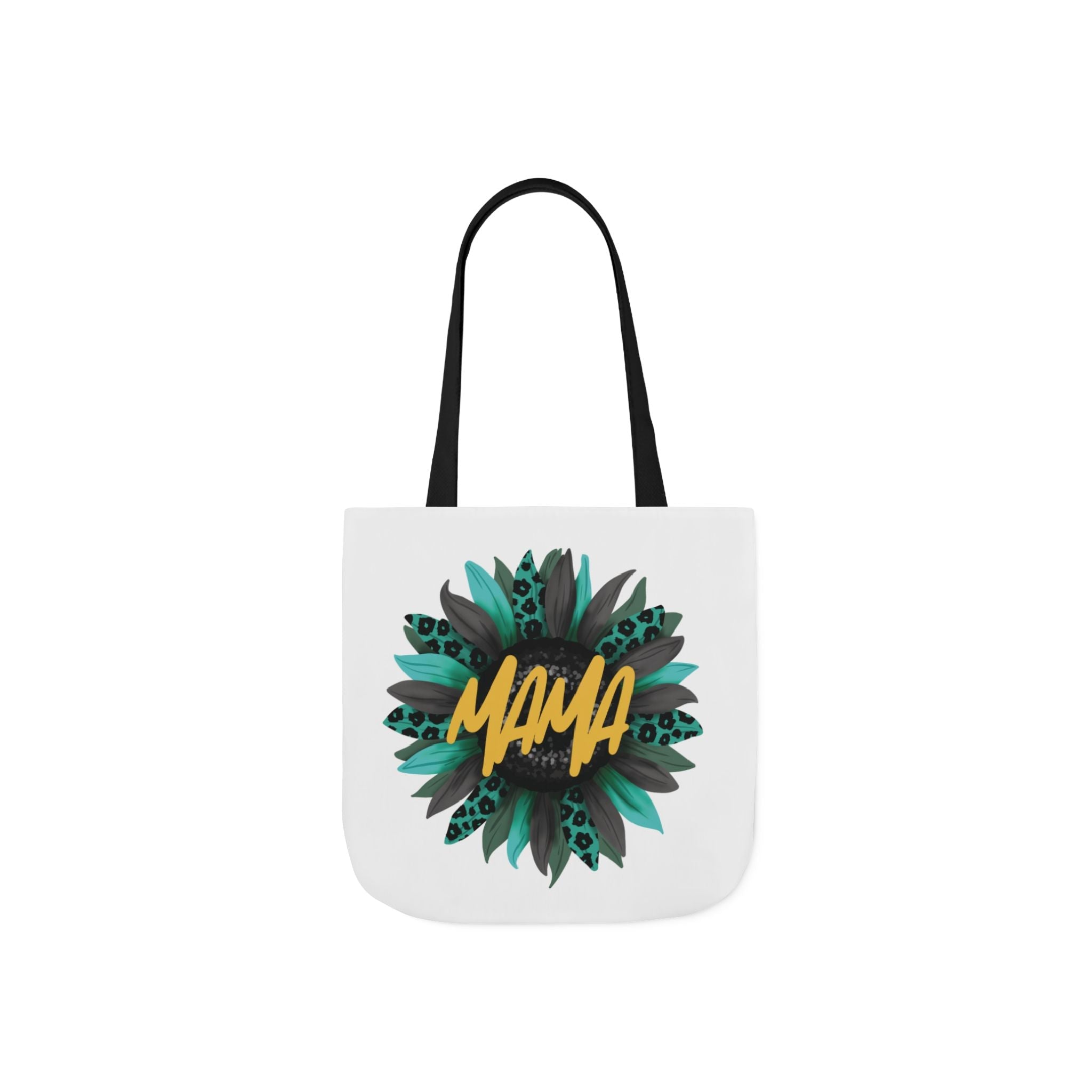 Floral Mama Canvas Tote Bag with 5-Color Straps, Eco-Friendly Shopping Bag, Gift for Mom, Mother's Day Accessory, Reusable Grocery Bag