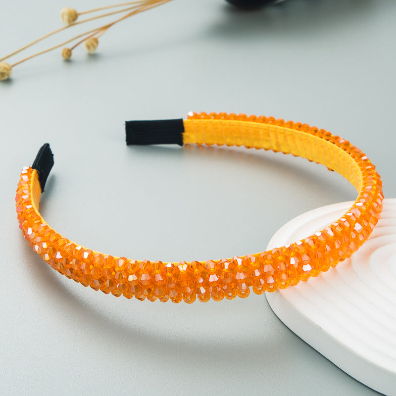 Fish Line Braided String Crystal Hair Band Korean Temperament Senior Sense Wash Face Headband