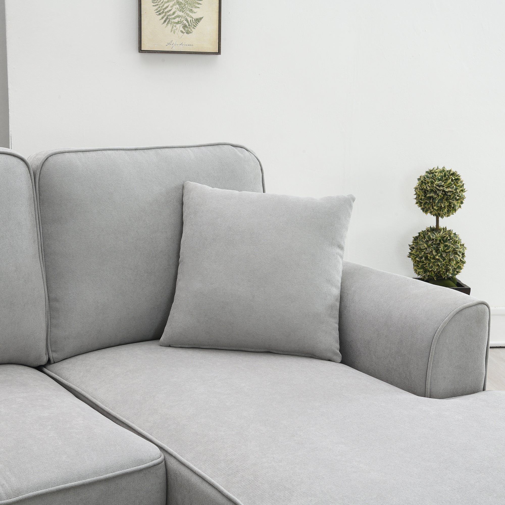 [VIDEO provided] [New] 108*85.5" Modern U Shape Sectional Sofa 7 Seat Fabric Sectional Sofa Set